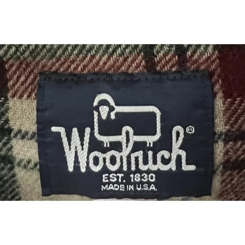 VTG Woolrich Mountain Field Barn Coat 8606 Plaid Wool Blanket Lined Green Mens L